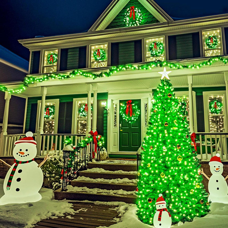 Green led string lights outdoor on sale